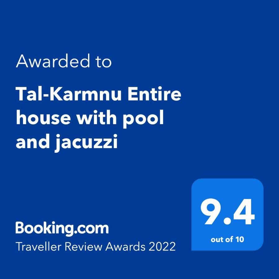 Вилла Tal-Karmnu Entire House With Private Heated Pool And Jacuzzi Kirkop Экстерьер фото